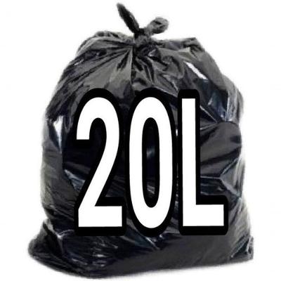 Saco para Lixo Saco de Lixo 20L Preto Brilhosa 20L com 100 Unidades Parede Dupla Higipack