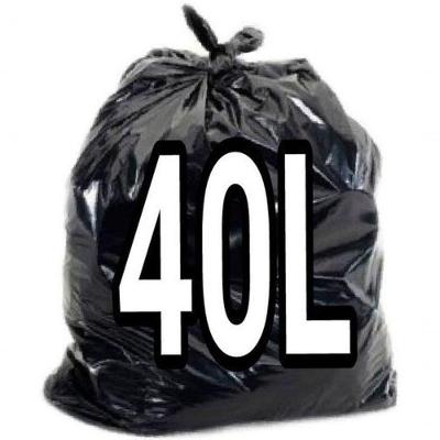 Saco para Lixo Saco de Lixo 40 Litros Preto 100 Unid 40L 50x60cm Parede Dupla Higipack
