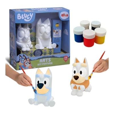 Brinquedo Arts Kit Pintura Bonecos Bingo E Bluey Elka