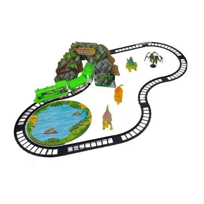 Brinquedo Trem Elétrico Locomotivo Trilho dos Dinossauros com Movimento Automático DDG Toys