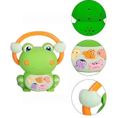 Brinquedo Musical Infantil Sapinho Musical Piano Luz Sons Interativo com Luz e Sons Verde Shopmix