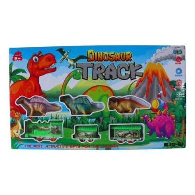 Brinquedo Trem Elétrico Infantil Locomotivo Trilho dos Dinossauros com Percurso de 2 e 30 Metros