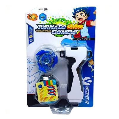 Brinquedo Infantil Kit Pião Metal Lançador com Adesivos Cores Sortidas Indicado a Partir de 3 Anos