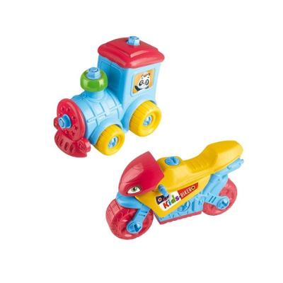 Brinquedo Infantil Kit com Moto e Trem para Desenvolvimento Sensorial Multicolorido Lua de Cristal