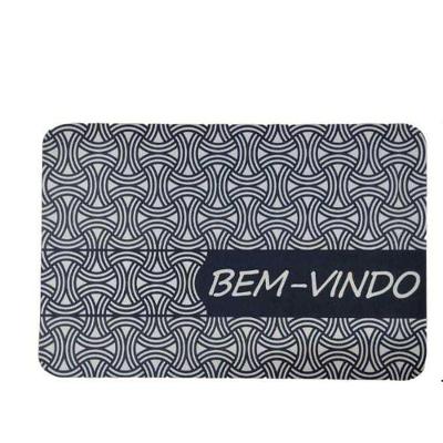 Tapete de Banheiro Modelos:bem Vin Retangula l Veludo Cristal 60X40 1 Peça Estampas Variadas OEM