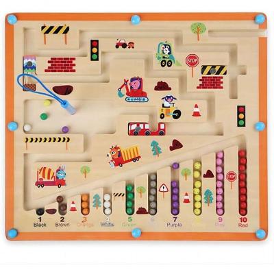 Brinquedo Educativo Magnético Labirinto Montessori – Tema Trânsito para Coordenação Motora LF