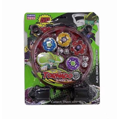 Brinquedo Beyblade Clash de Combate Kit com 4 Peças Metal LED 2 Lançadores Arena Thunder OEM