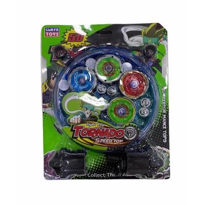 Brinquedo Beyblade Arena Thunder Kit Combate com 4 Peças de Metal com LED e Lançadores OEM