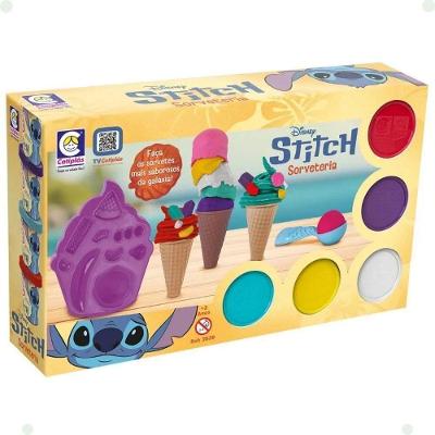 Kit de Massinha Massinha Sorveteria do Stitch 2839 com Moldes e Massas para Criar Sorvetes Cotiplás