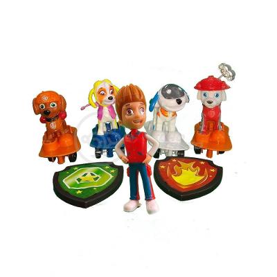 Kit 5 Bonecos Patrulha Canina com 4 Skate Lider Hum Ryder Marshall Zuma Skye Robo Dog Smart Bracelet