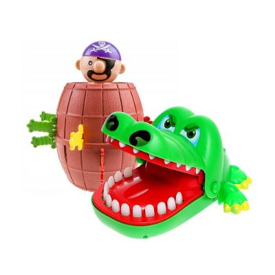 Jogo de Tabuleiro Infantil Kit Crocodilo Morde Dedo Pula Pirata Quebra Gelo do Pinguim