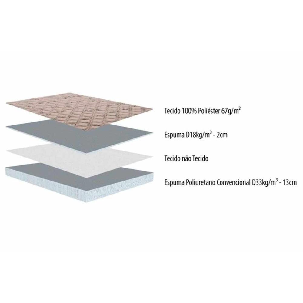 Cama Box Queen: Colchão Espuma Herval D33 Cannes + Base CRC Courano White(158x198) - 2