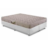 Cama Box Queen: Colchão Espuma Herval D33 Cannes + Base CRC Courano White(158x198) - 1