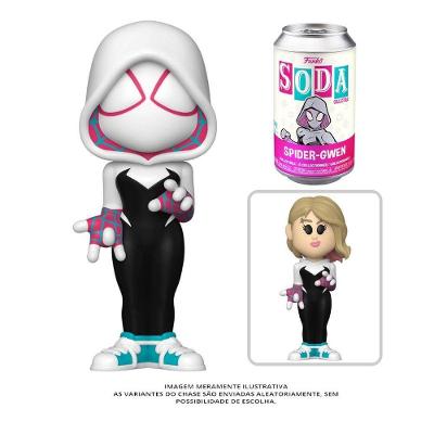 Colecionável Pop Soda Aranhaverso Spider Gwen Chase com Detalhes Realistas em Cores Vibrantes Funko