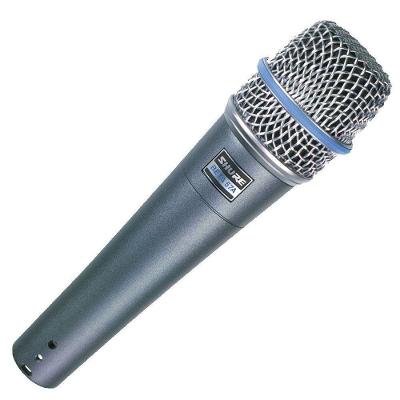 Microfone Instrumental com Fio Beta 57A Dinâmico de Alta Qualidade cinza-prata Shure