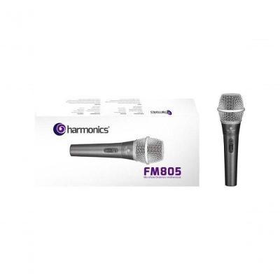 Microfone Dinâmico FM-805 com Padrão Polar Cardioide Unidirecional e Grade Resistente em Metal