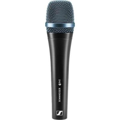 Microfone Dinâmico E945 Supercardioide para Voz com Alta Resistência a Feedback Preto Sennheiser