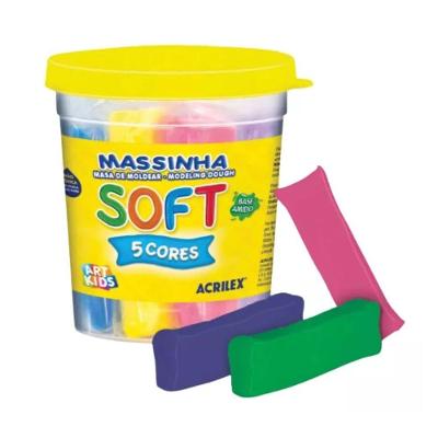 Massinha para Modelar Escolar Soft 235G com Textura Macia e Aroma de tutti-frutti Acrilex