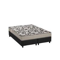 Cama Box Queen: Colchão Espuma Ortobom Physical Ultra Resistente + Base CRC Suede Gray(158x198) - 1