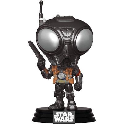 Miniatura Colecionável Pop Star Wars Mandalorian Q9-0 #349 com Textura Realista Funko Pop!