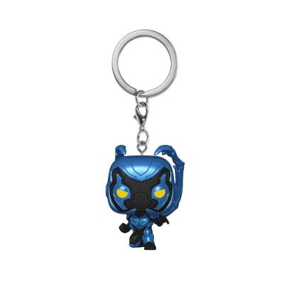 Chaveiro Colecionável Blue Beetle Besouro Azul em Vinil Azul Funko Pop!