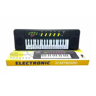 Mini Teclado Infantil Piano 32 Teclas com Karaokê e Microfone Preto Smart Bracelet