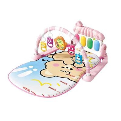 Tapete de Atividades Infantil Tapete Rosa Bebê Musical com Piano Interativo e Arco Rosa