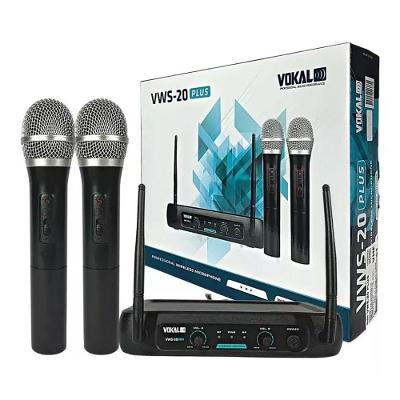 Sistema sem Fio VHF Profissional VWS-20 com Dois Bastões e Alcance Até 50M Vokal