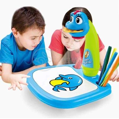 Projetor para Desenho Infantil Mesa Pintura de Projeção Magica com Mesa de Desenhos Interativos Azul