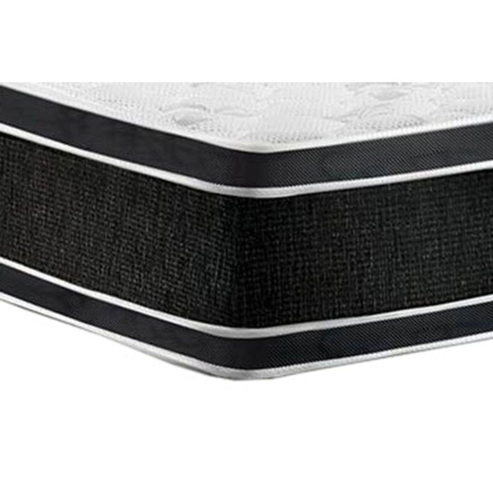 Cama Box Queen: Colchão Espuma D33 Castor Black e White + Base CRC Suede Clean(158x198) - 3