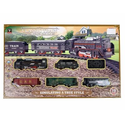 Trem Infantil Trem Locomotivo Infantil com Luz Trilhos e Vagões com Trilhos Fáceis de Montar