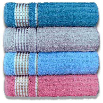 Kit 4 Toalhas De Banho Caneladas Gigante Banhão 70 X 140 Beka Super Absorção