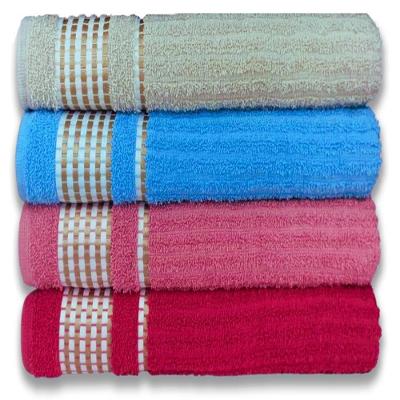 Kit 4 Toalhas De Banho Caneladas Gigante Banhão 70 X 140 Beka Mega-absorção