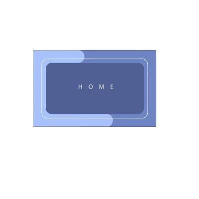 Tapete de Banheiro Azul Retangular Veludo Cristal 60X40 1 Unidade Azul OEM