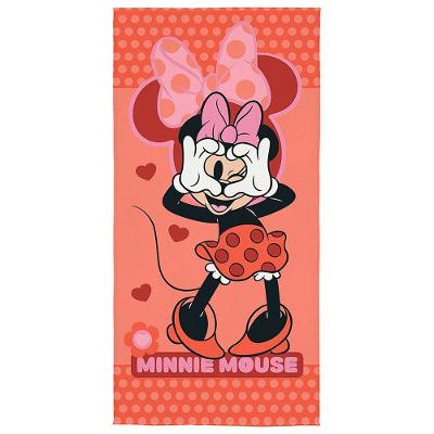 Toalha Aveludada Infantil Minnie 70x140CM 55% Algodão 45% Poliéster 280g-m² Lepper