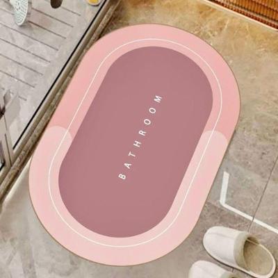 Tapete para Banheiro Kit Secagem Rápida Super Absorvente 38x58x4cm 1 Peça Rosa OEM
