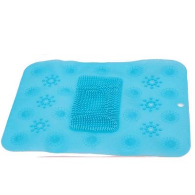 Tapete de Box Tapete Box Silicone 38x38 Kit 2 Unidades Azul Antiderrapante OEM