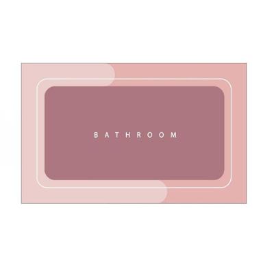 Tapete de Banheiro Modelos Retangular Veludo Cristal 40x60 1 Peça Rosa Secagem Rápida OEM