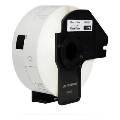 2x Etiqueta Fita Compativel P- Uso Em Brother Dk-1201 Ql-800 Branco