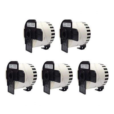 Kit 5x Etiqueta Térmica Compatível Dk2205 Ql 800 810w 62x30m