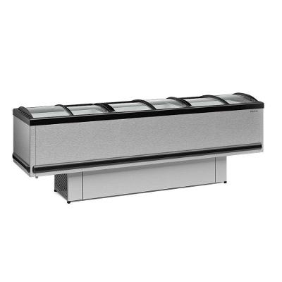 Ilha Plus Dupla Ação Vidro Curvo Gesv290c Inox 110V Gelopar