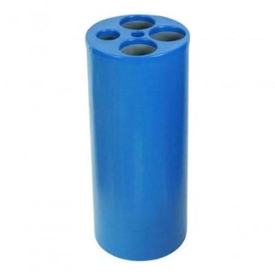 Dispensador de Copos Descartáveis com 5 Tubos para Água Café e Palhetas 500 Unidades Azul Bege