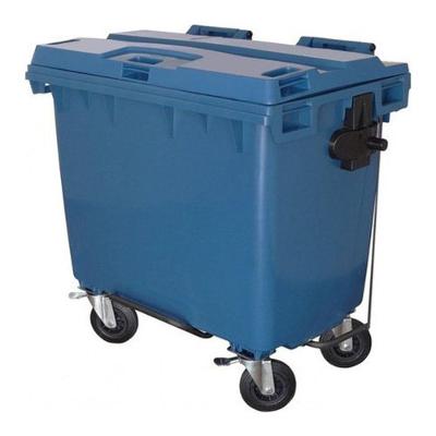 Contêiner Contentor Lixeira Plástico C660 660L com Pedal e Rodas Multicolor Higipack