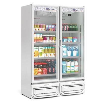 Expositor Vertical 2 Portas Gcvr950 Branco 220V Gelopar