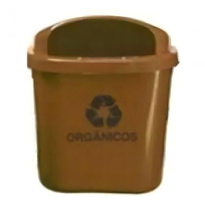 Cesto Individual para Coleta Seletiva Kit C 15 40L com Apagador de Cigarro em Aço Inox Higipack