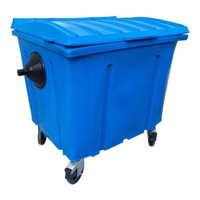 Contêiner de Lixo Contêiner Contentor Lixeira Plástico 1000 Litros com Rodízios Verde Higipack
