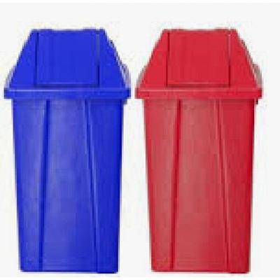Conjunto para Coleta Seletiva 60L com 2 Lixeiras sem Suporte Multicolor para Lixo Reciclável