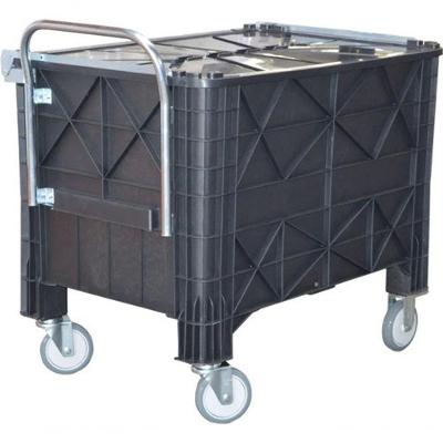 Carro Caixa Lixeira para Condomínio Carro 1030 372L com Rodas 6 POLEGADAS Cinza Higipack