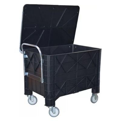 Carro Caixa Lixeira Contêiner para Condomínio 372 Litros Até 300 kg Cinza Higipack