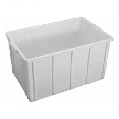 Caixa Plástica Empilhável Caixa 61L Capacidade 61L Branco e Preto Higipack